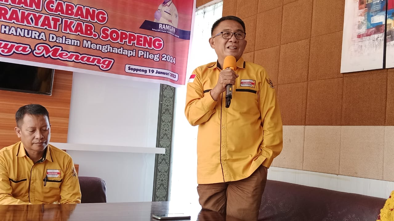 Ketua DPD Hanura Prov SulSel Harap DPC Soppeng Bergerak Cepat Songsong Pemilu 2024