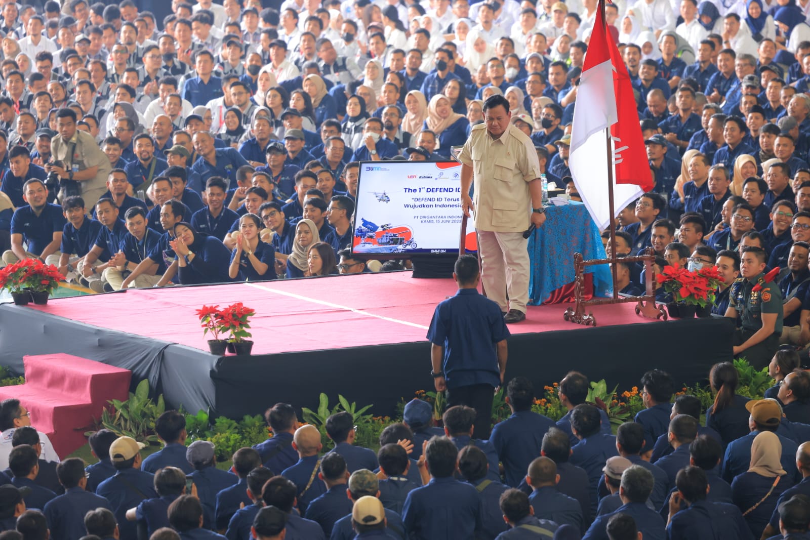 Prabowo Bangga Ada Orang Indonesia Timur di Holding Pertahanan DEFEND ID