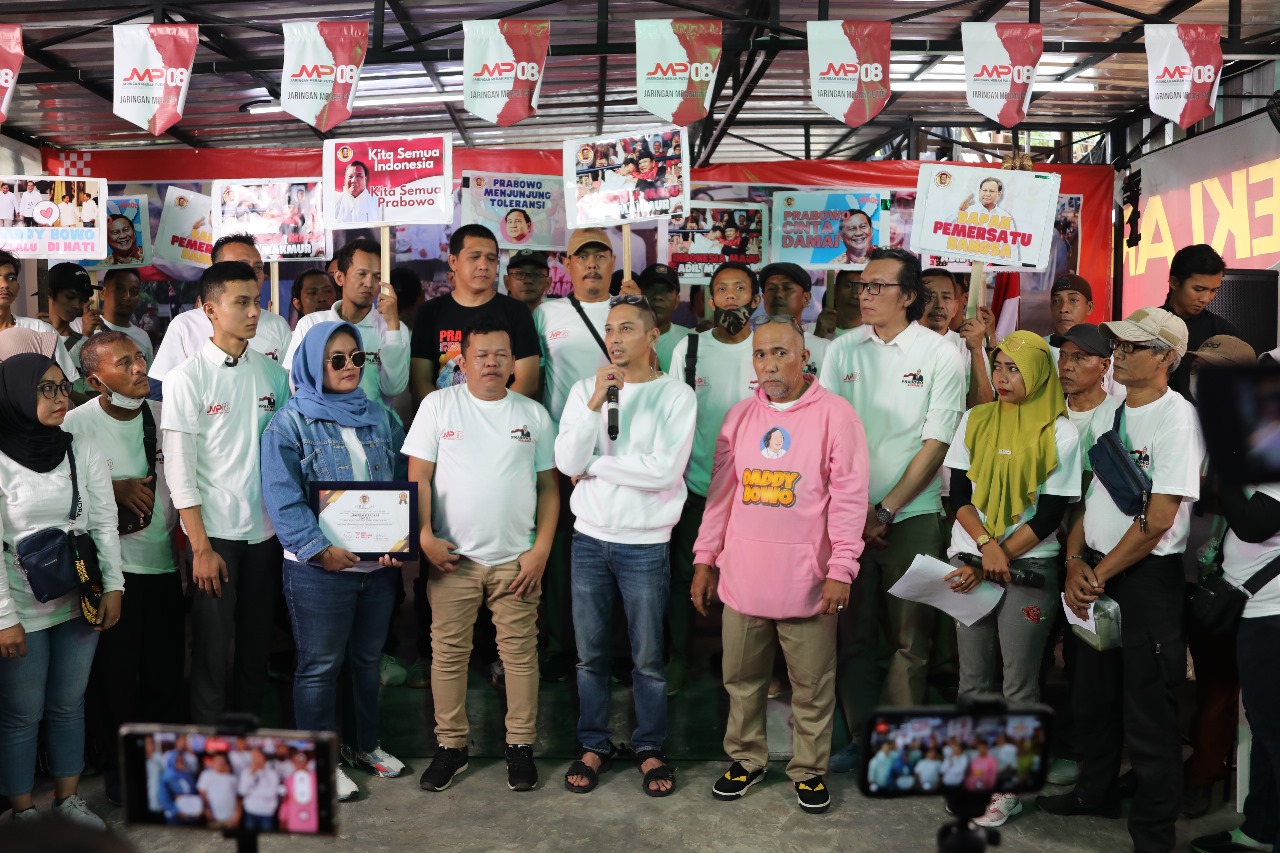 Relawan Jaringan Merah Putih (JMP) 08 Resmi Dukung Prabowo di Pilpres 2024