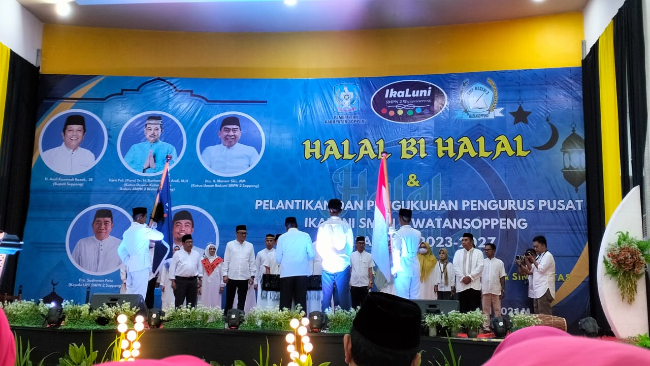 500 Alumni Hadiri Halal Bi Halal Dan Pelantikan Pengurus Ikaluni SMPN 2 Watansoppeng